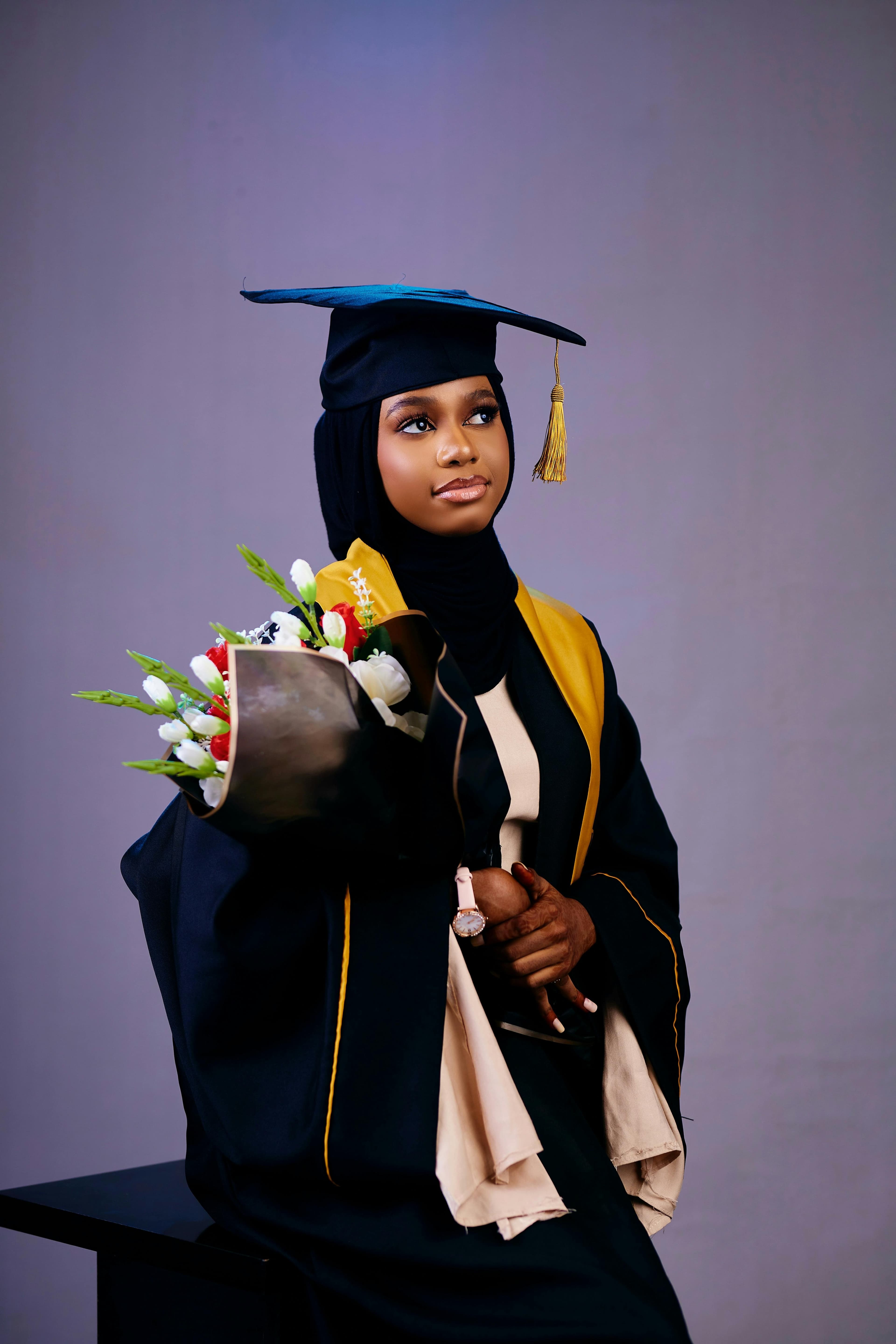 Students celebrating at ceremony